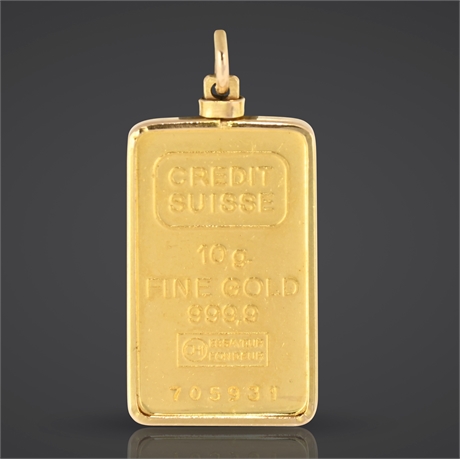 Credit Suisse 10g Fine Gold 999.9 Pendant