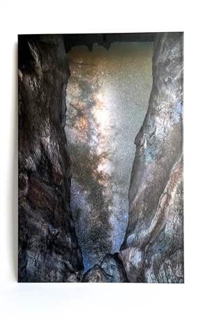 "Milky Way at Slot Canyon" Mounted Photograph