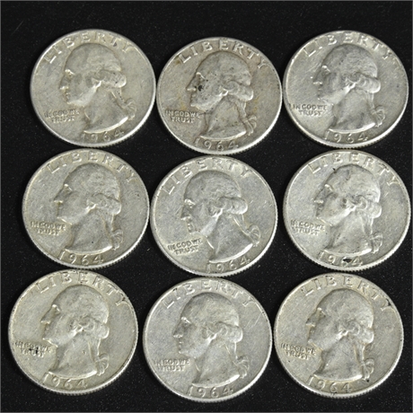 (9) 1964 Quarters