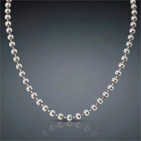 16" Italian Sterling Silver Pearl Necklace