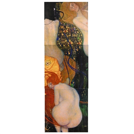 Gustav Klimt Goldfish Triptych Canvas Wall Art – Gallery Wrap
