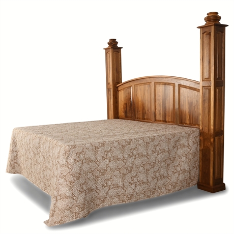 King Deluxe Viceroy 7' Black Walnut Headboard & Frame by Amish Connection