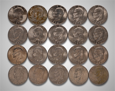 1972 - 1976 (20) Eisenhower Dollars