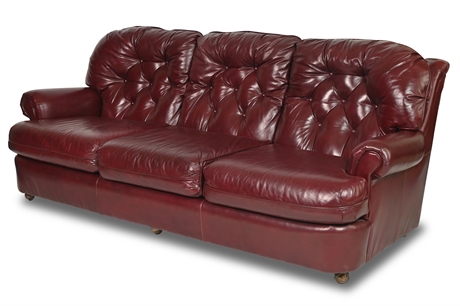 Smith & Gaines Tufted Leather Sofa