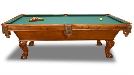 Classic 8' Claw Foot Pool Table