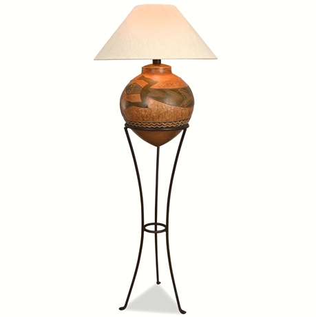 Modern Ceramic Lizard Floor Lamp