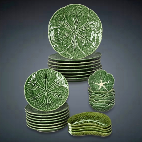 Bordallo Pinheiro Cabbage Leaf Plates & Bowls