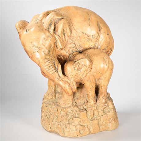 Ceramic Elephant Sculpture