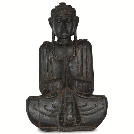 Early 20th Century Hand-Carved Seated Buddha