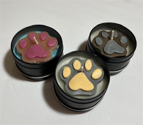 Paw Print Candles