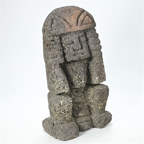 Aztec Volcanic Rock Statue