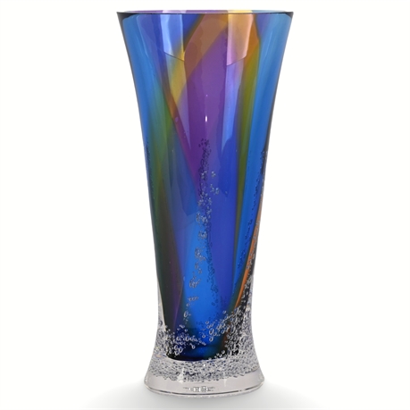 Buzz Blodgett 2023 Ocean-Inspired Murano-Style Glass Vase