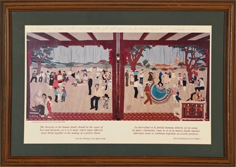 "Family Reunion, New Mexico Style" Framed Print