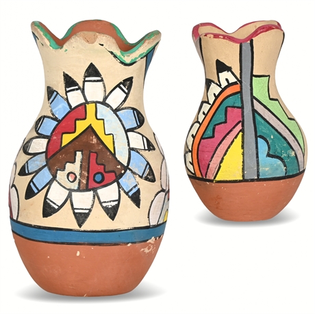 Pair of Tesuque Pottery Vases