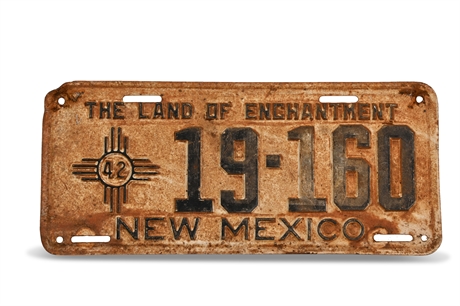 1942 New Mexico License Plate