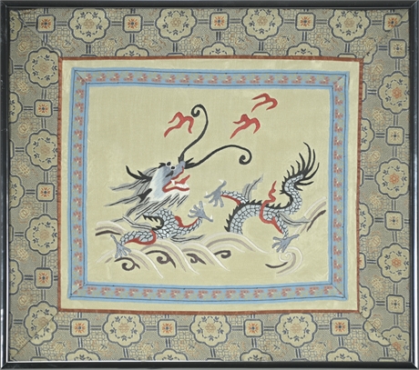 Vintage Embroidered Dragon