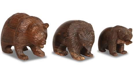 Carved Ironwood Bears