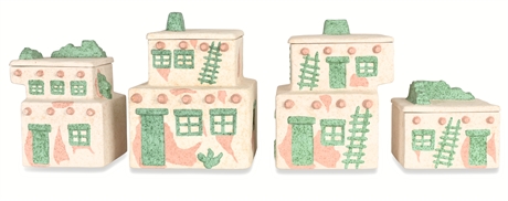 Vintage Adobe Village Canister Set