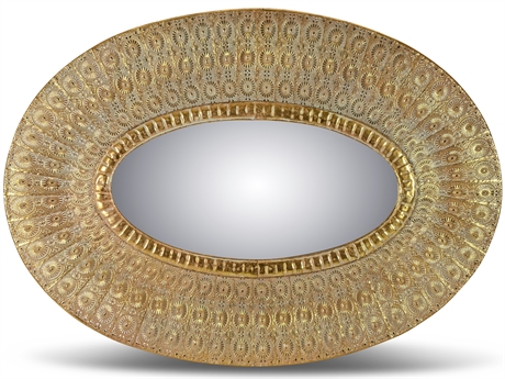 Reticulated Oval Mirror