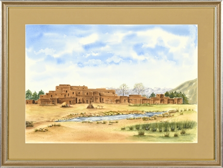 Shirley Goldstein - Taos Pueblo Landscape