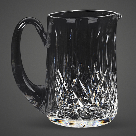 Waterford Crystal “Lismore” Diamond-Cut Pitcher – 6 ½″, Maker Marked