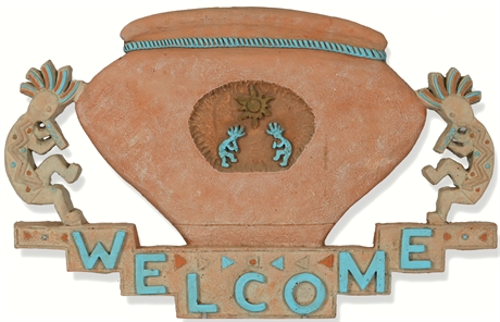 Classic Las Cruces Kokopelli Welcome Sign