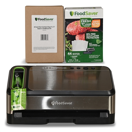 FoodSaver V4840 2-in-1 Vacuum Sealer Machine with Automatic Bag Detection