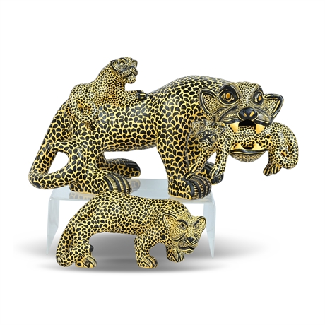 Ceramic Jaguar Sculptures