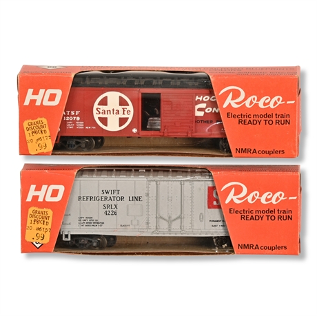 (2) Roco Electric Model HO Box Cars
