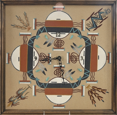 Navajo Sand Painting Clock