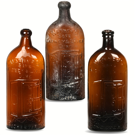 Antique Warner's Safe Kidney & Liver Cure Bottles