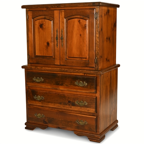 Vintage Dark Pine Gentleman's Chest