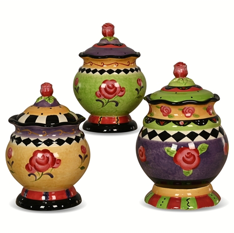 Sue Zipkin 3 Piece Canister Set