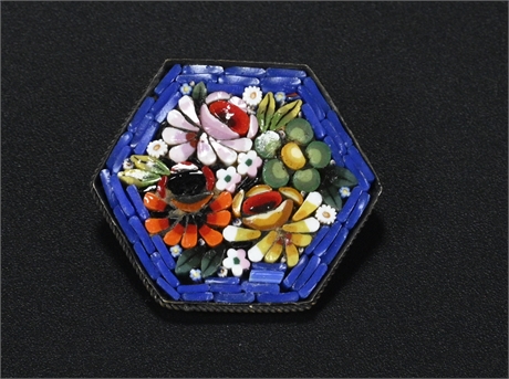 Antique Italian Micro-Mosaic Brooch
