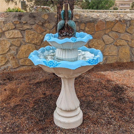 Tiered Cast Cement Fountain