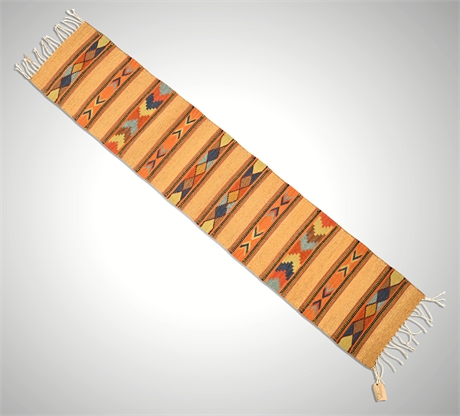 Artesanos Zapotec Wool Table Runner – 16" x 87" Handwoven