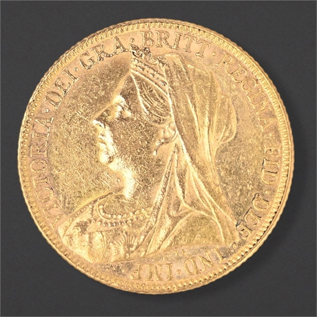 1897 Great Britain Sovereign – Queen Victoria (Old Head) – Melbourne Mint (M)