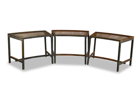Curved Iron Benches