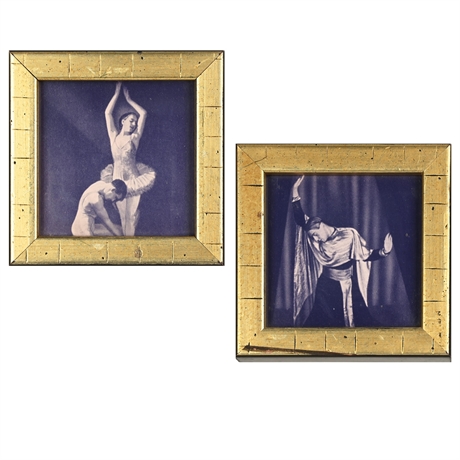 Pair of Framed Ballet Photographs in Gilded Frames