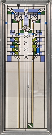 Frank Lloyd Wright 'Waterlilies'' Glass Panel