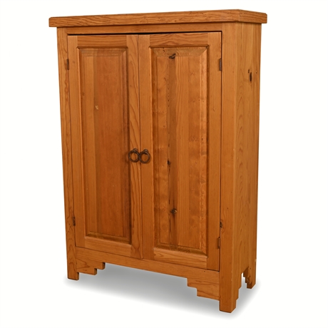 Rustic Solid Pine Cabinet – 3 Fixed Shelves, Made in Mexico