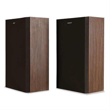 Sony SS-112 Two-Way Bookshelf Speakers, Walnut, U.S.-Assembled — Pair