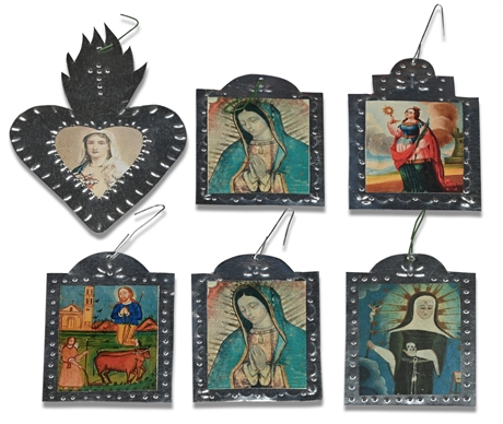 Sandi Martinez Punched Tin Santo Ornaments