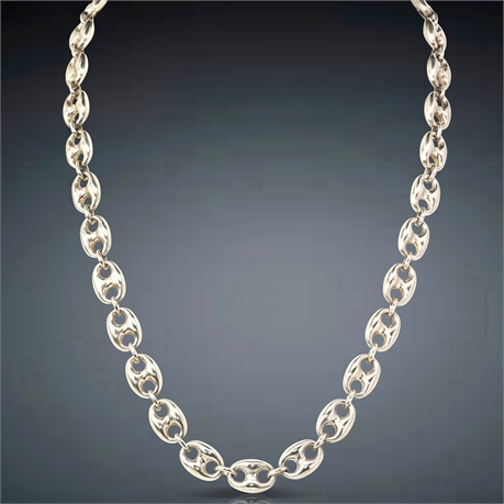 28" Sterling Silver Mariner Link Chain Necklace