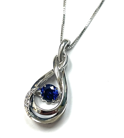 Sterling Silver with Blue Stone from Kay Jewelers