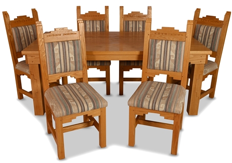 Santa Fe Carved Dining Table & Chairs
