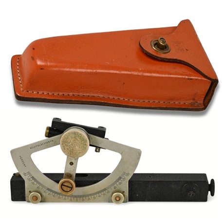 Keuffel & Esser Topographic Abney Level — Maker Marked, Leather Case
