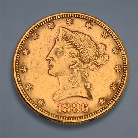 1886 $10 Liberty Head Gold Coin