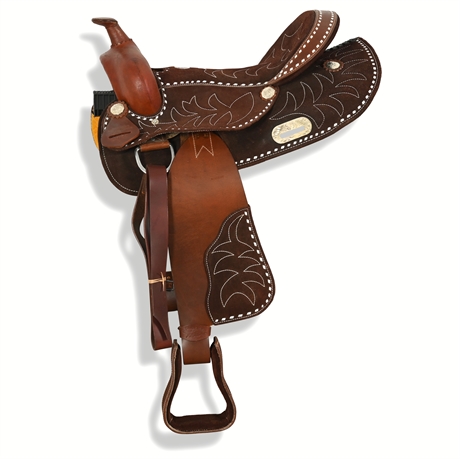 California Saddle Co. Showcase Saddle & Tack Set — 16" Seat, Full-Grain Leather,