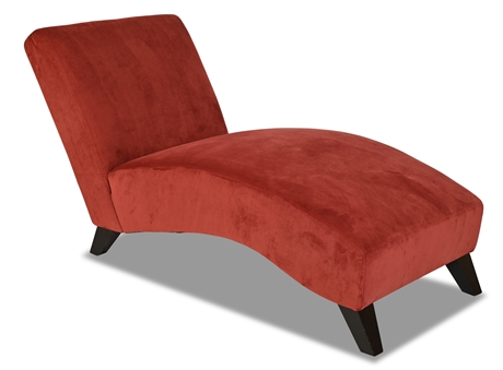 Contemporary Microsuede Chaise Lounge